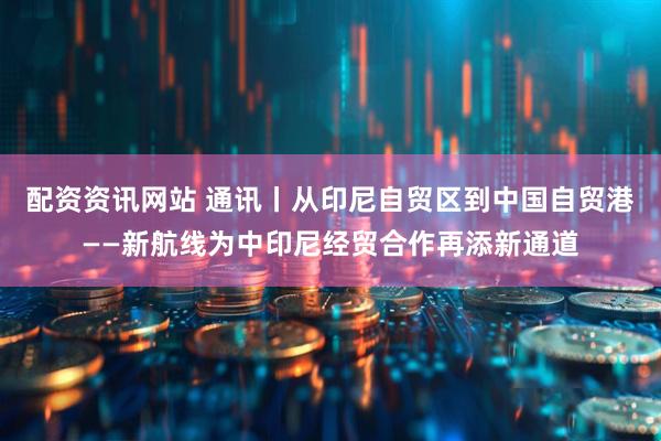 配资资讯网站 通讯丨从印尼自贸区到中国自贸港——新航线为中印尼经贸合作再添新通道